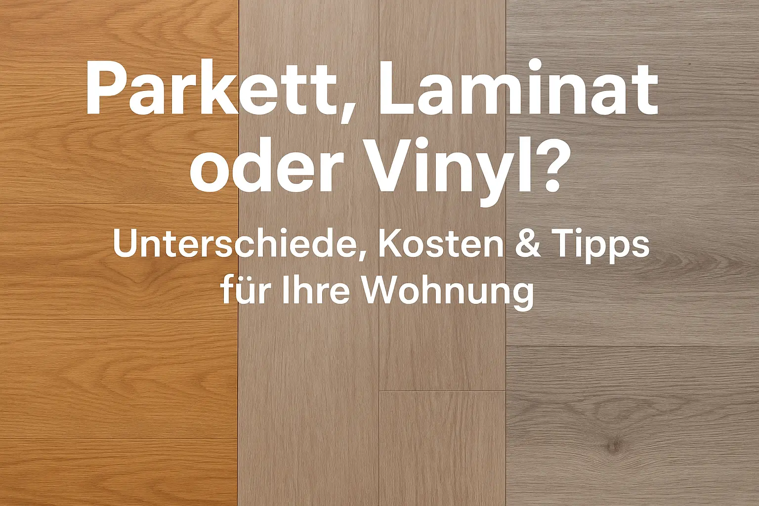 Parkett, Laminat oder Vinyl? Der große Kosten- & Qualitätsvergleich